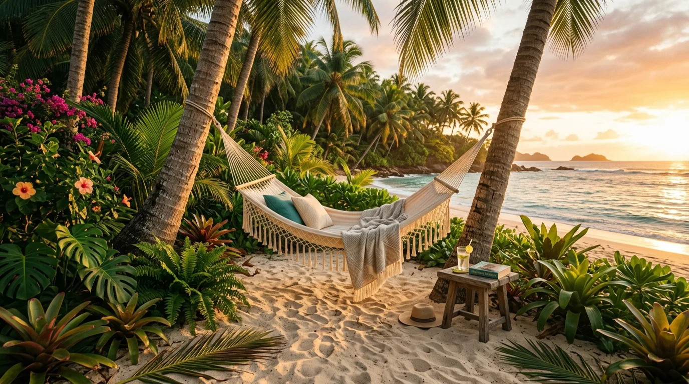Courtyard With Tropical Texture